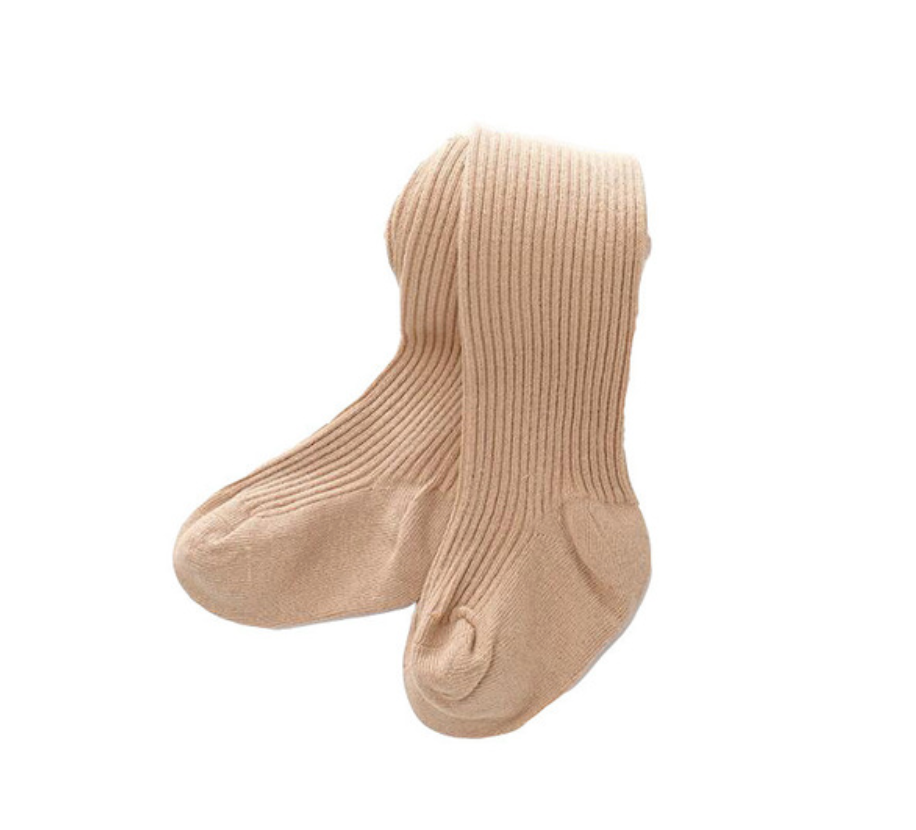 Ribbed Winter Stockings | Beige