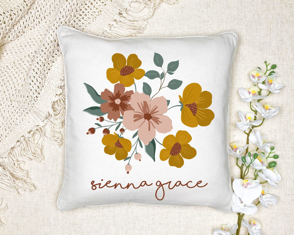Timber Tinkers - Personalised Pillow Case | Boho Floral