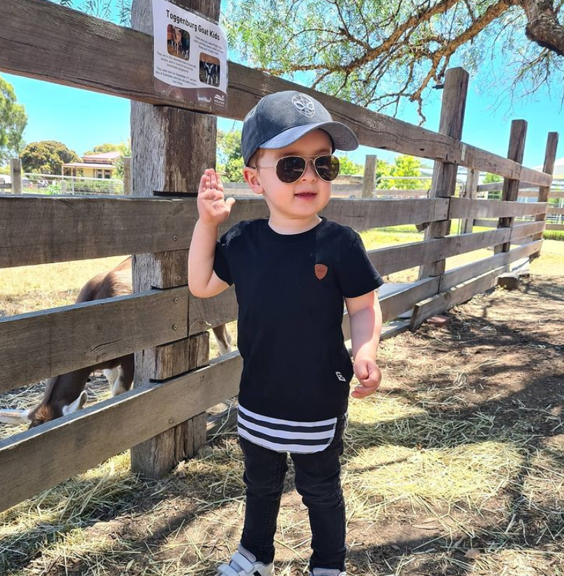 Carrington Kids - Stripe Tall Tee | White or Black