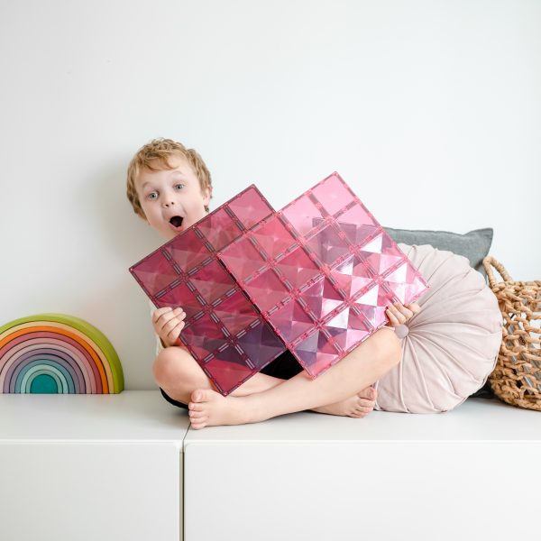Connetix Tiles - 2 Piece Base Plate Pink & Berry Pack