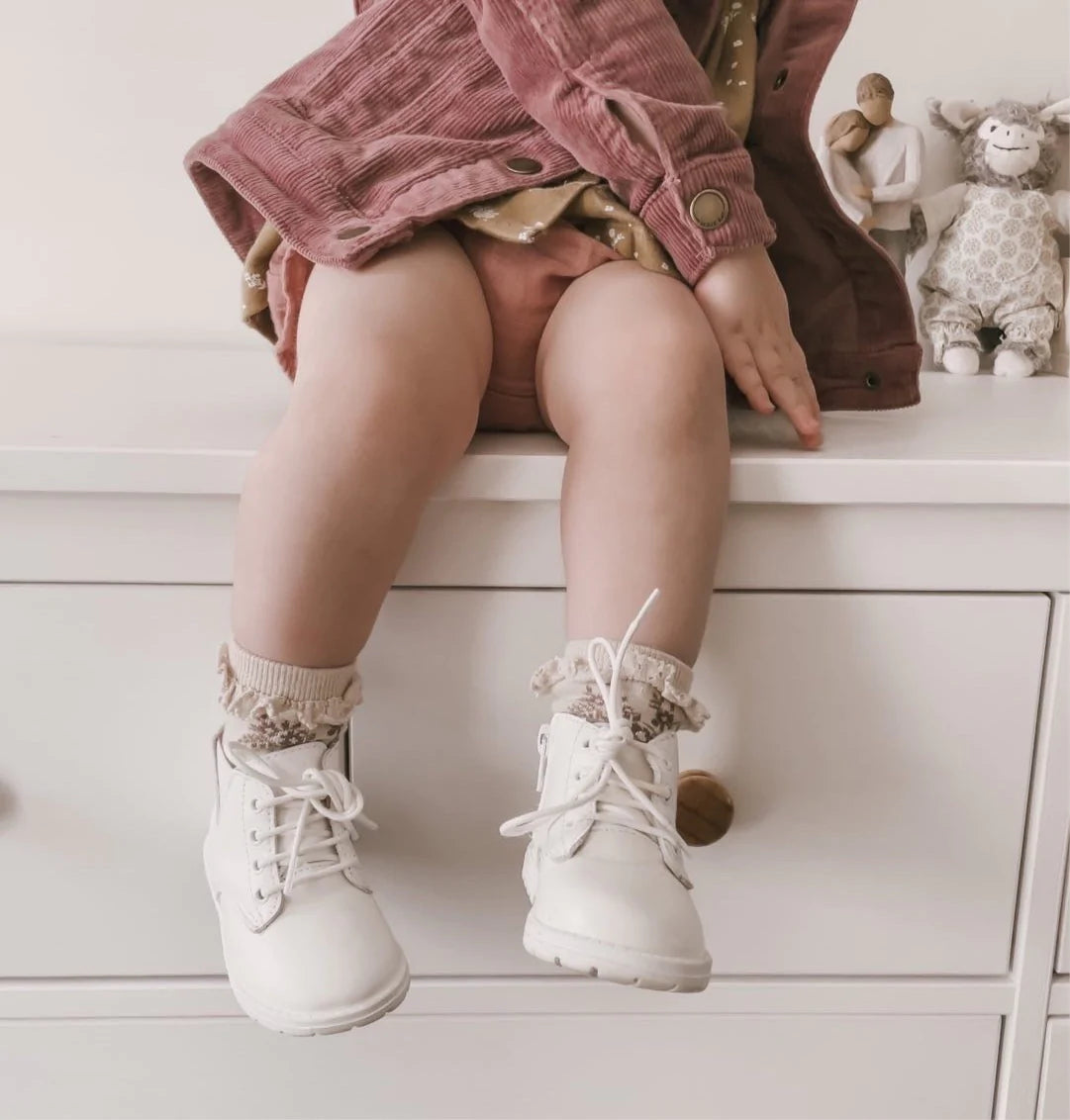 Willow Ko Kids Boots White My Little Wardrobe