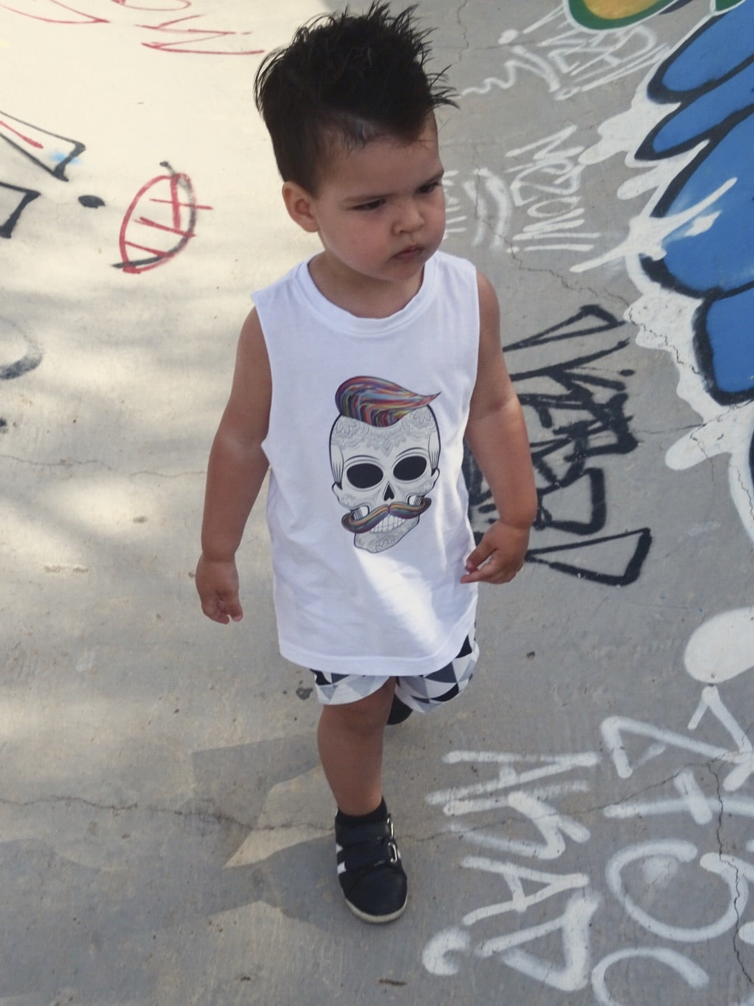 MLW By Design - Hipster Skull Muscle Tank | Various Colours