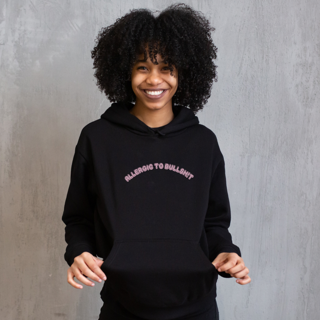 MLW By Design - Allergic to BS Fleece Adult Hoodie | Black