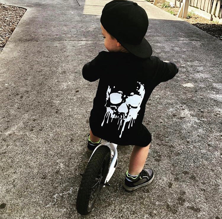 MLW By Design - Melting Skull Long Sleeve Tee | Black (CLEARANCE)