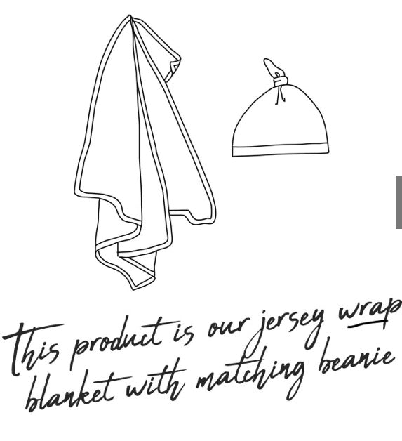 Snuggle Hunny Kids - Organic Baby Jersey Wrap & Beanie Set | Cloud Chaser
