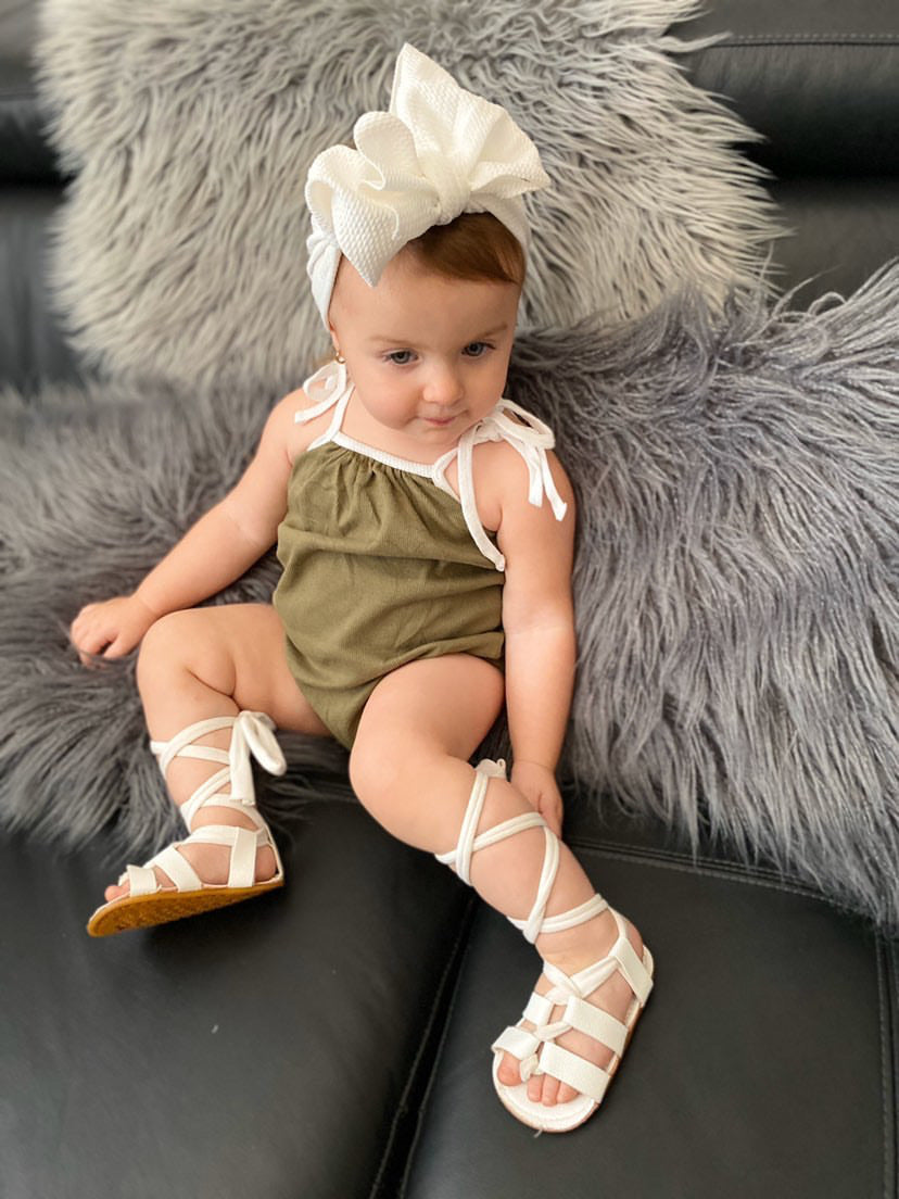 MLW By Design - Candy Ribbed Romper | Olive