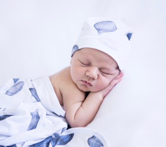 Snuggle Hunny Kids - Organic Baby Jersey Wrap & Beanie Set | Cloud Chaser