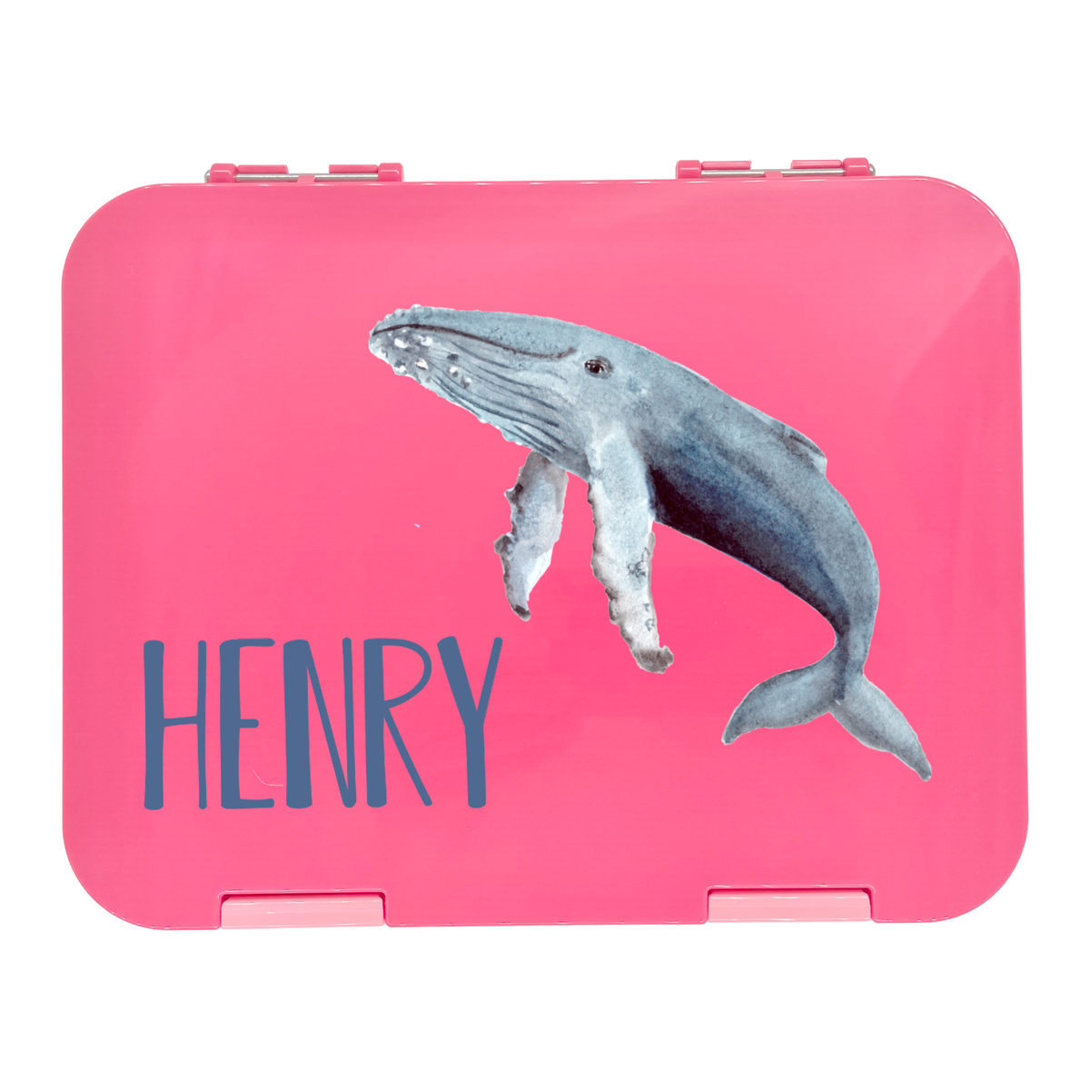 Timber Tinkers - Personalised Bento Box – Whale | Pink or Blue