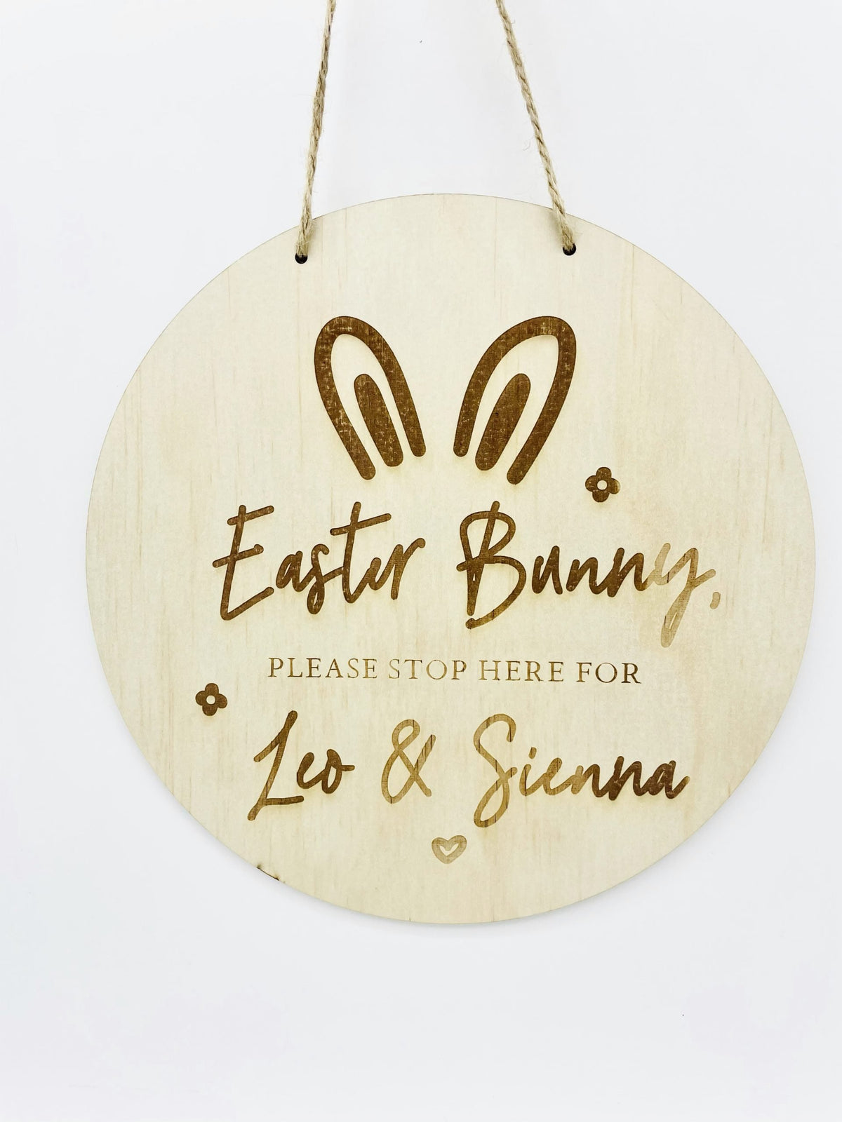Timber Tinkers - Personalised- Easter Bunny Please Stop Here Sign