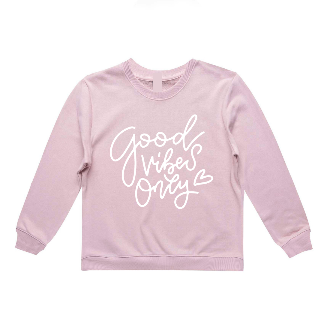 MLW By Design - Good Vibes Only Adult Crew | Black or Pink