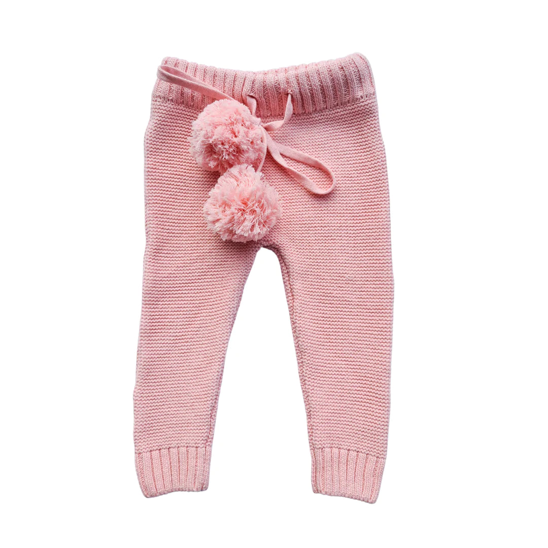 Snooky Bear - Knitted Pants | Flamingo Pink