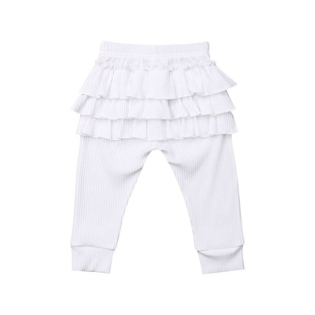 Ruffle Leggings | White