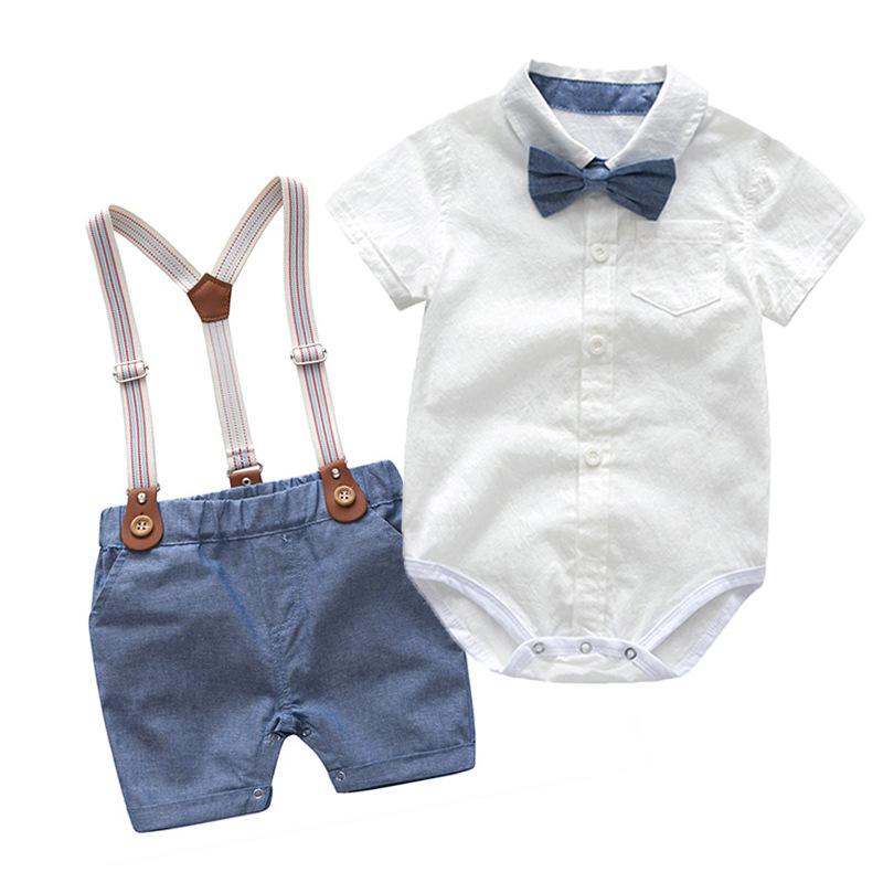 Arlo Bow Tie & Suspenders Set | Blue