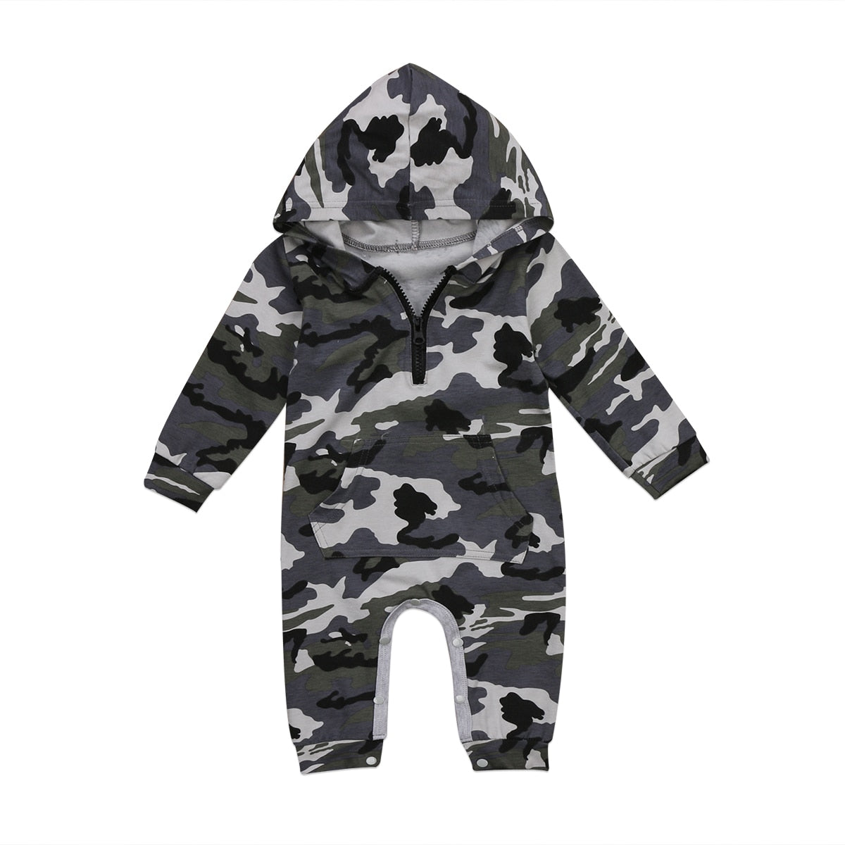 Camo Long Sleeve Romper