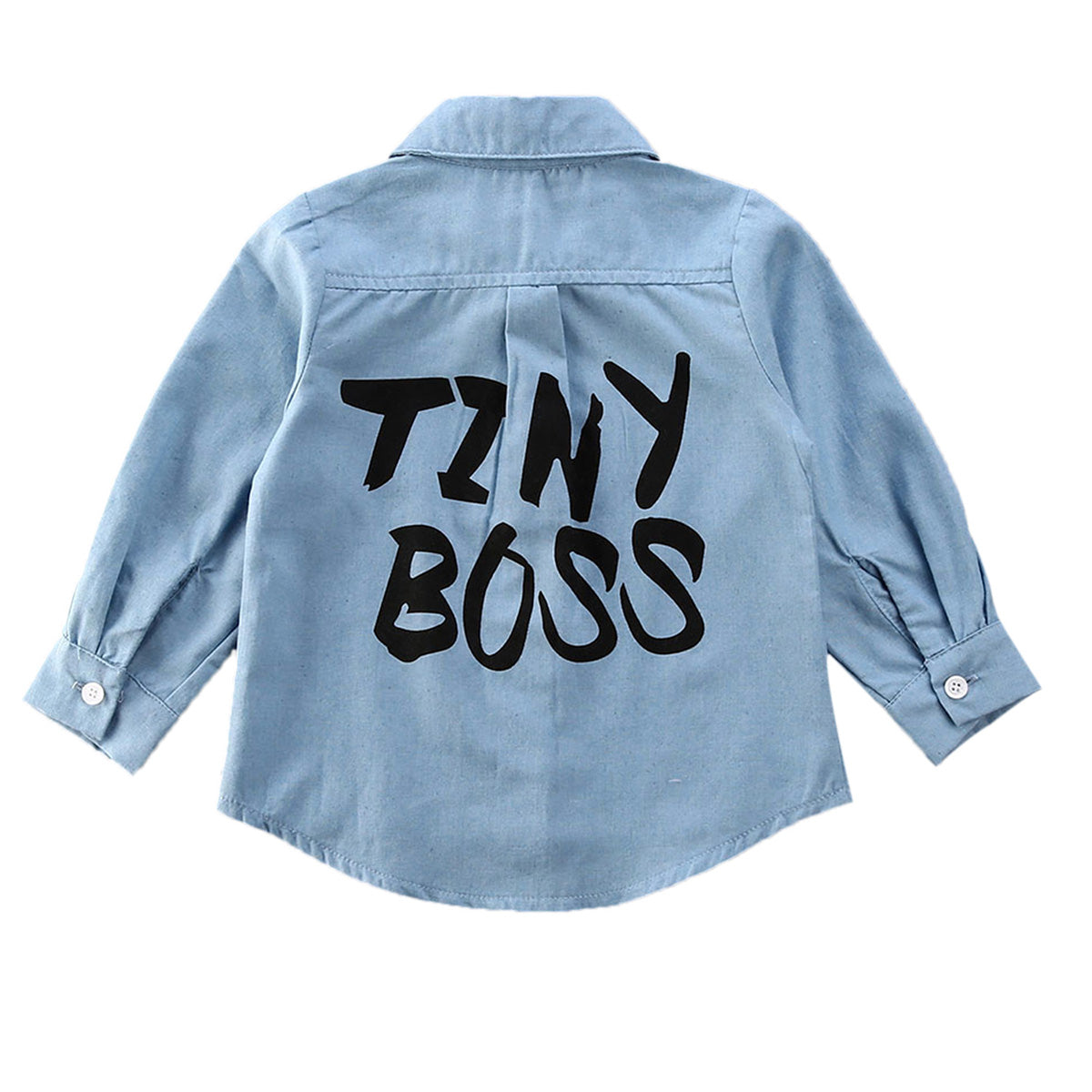 Tiny Boss Chambray Shirt | Black Print