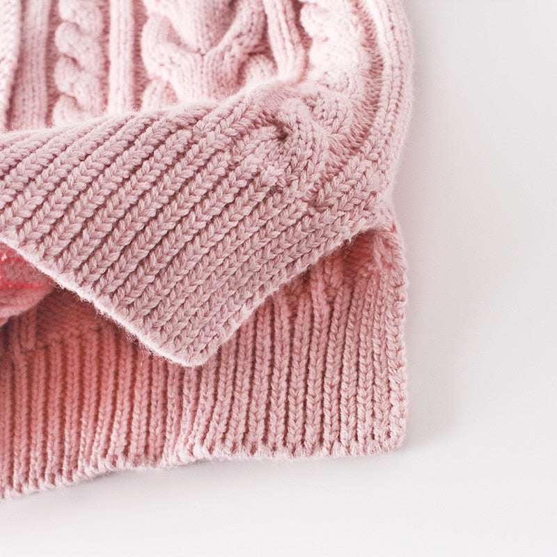 Cable Knit Cardigan | Pink
