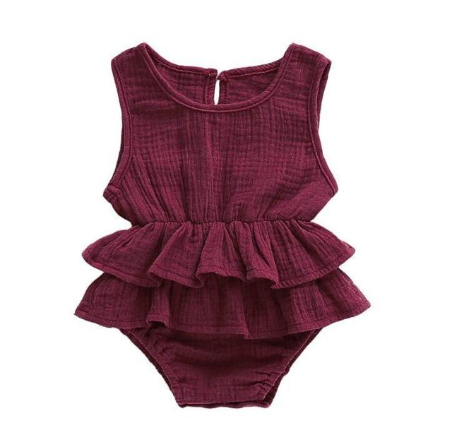 Peplum Romper | Wine