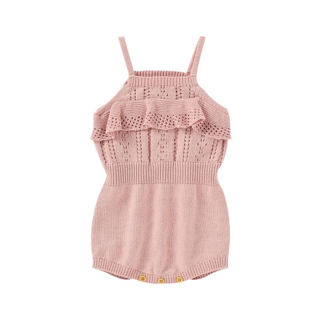 Knitted Zali Romper | Pink