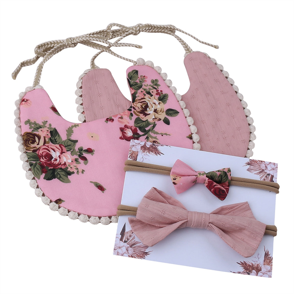 Bib & Headband Set | Pinks