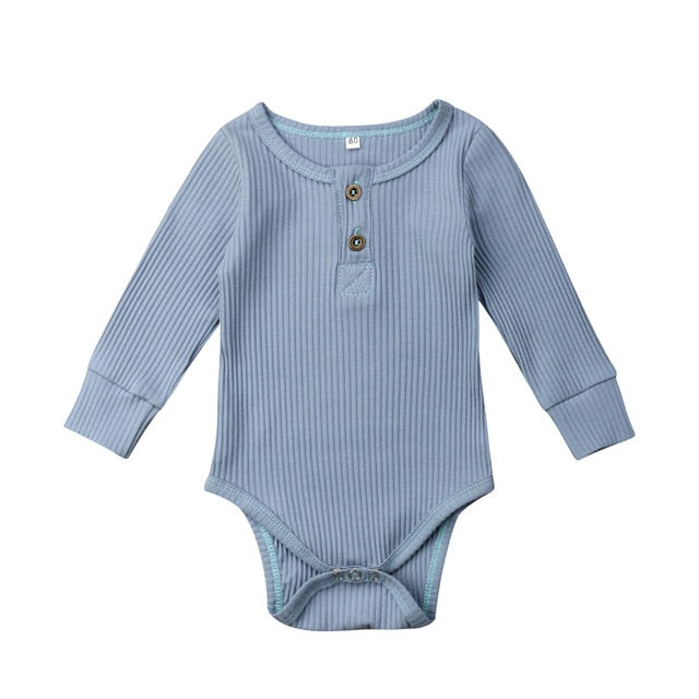 Ribbed Button Bodysuits | 4 Colours